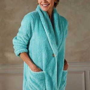 Soft Surroundings Most Wonderful Cardi Aqua Turquoise